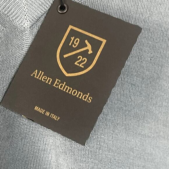 Allen Edmonds 100% Merino Wool Blue V-Neck Formal Designer Sweater Men's‎ M NWT - Picture 6 of 8